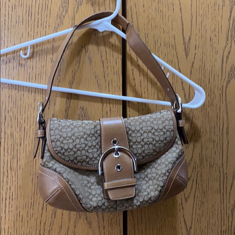 Small brown coach purse